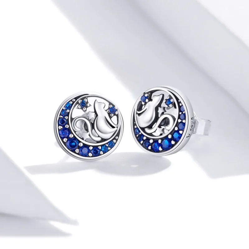 (Bild für) Pandora Ohrringe Silber Blau - SCE880 - Ansicht 3