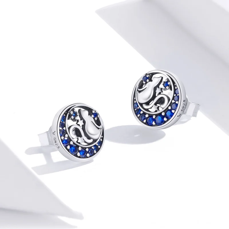 (Bild für) Pandora Ohrringe Silber Blau - SCE880 - Ansicht 4
