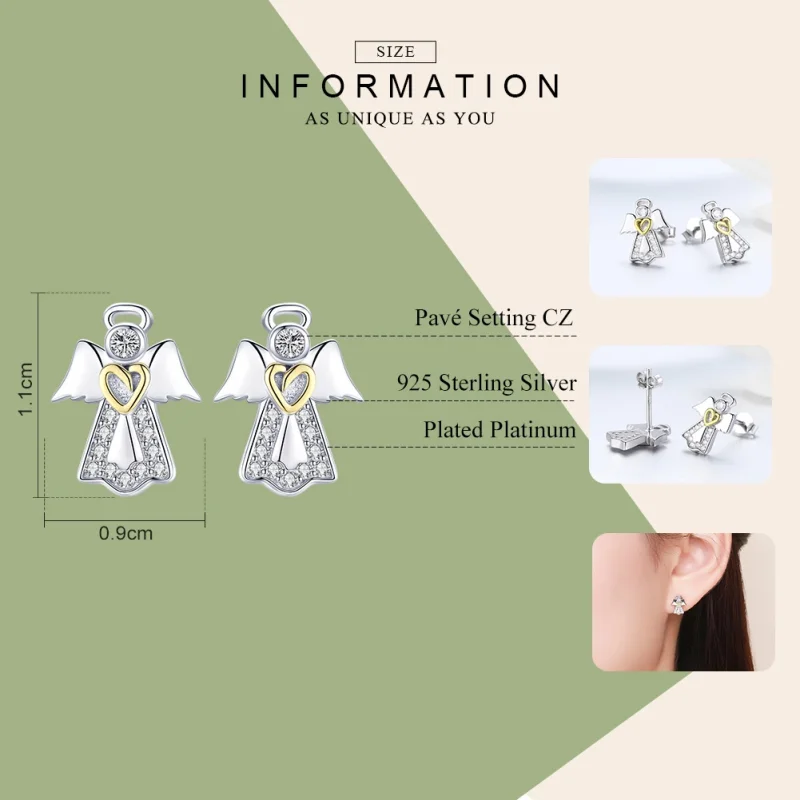 (Bild für) Pandora Ohrringe Silber Gold - SCE476 - Ansicht 3