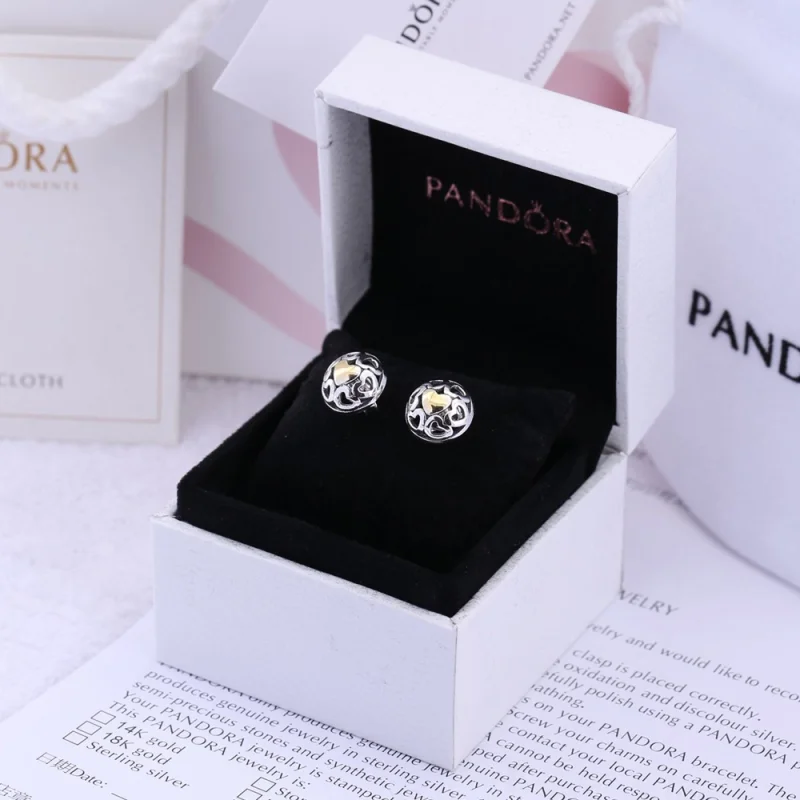 (Bild für) PANDORA Ohrstecker mit durchbrochenem Herz - 290557 - Ansicht 2