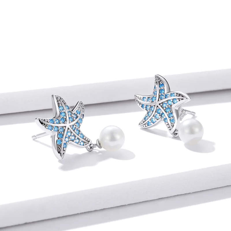 (Bild für) Pandora Ohrstecker Silber Mit Perle - BSE405 - Ansicht 4