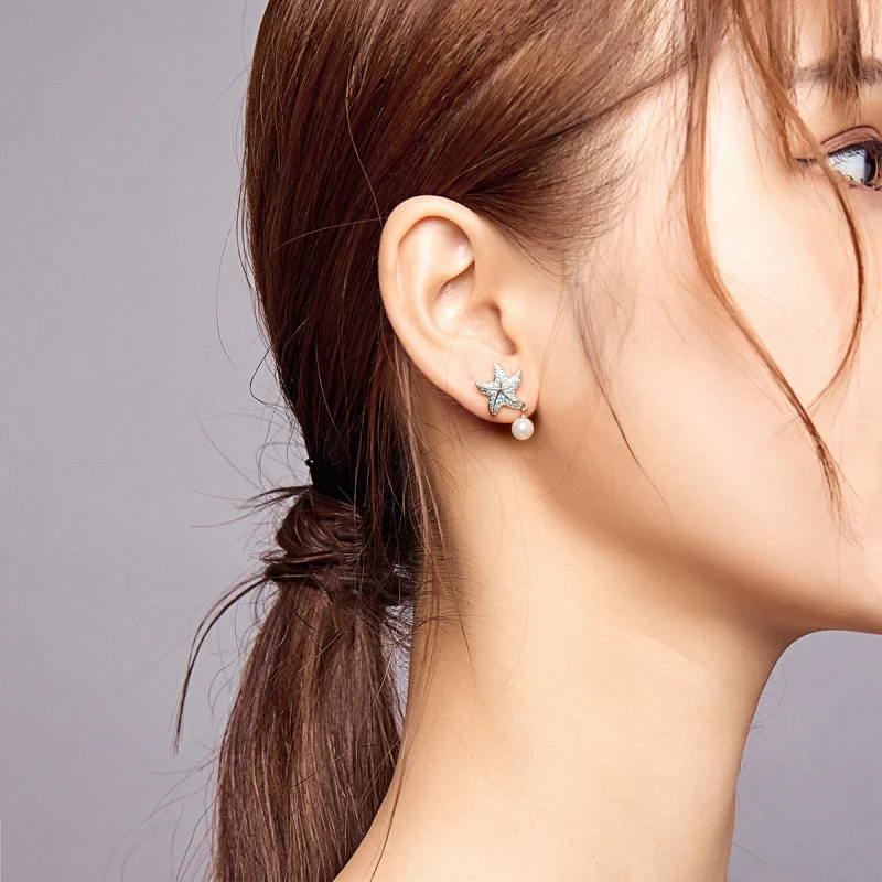 (Bild für) Pandora Ohrstecker Silber Mit Perle - BSE405 - Ansicht 8