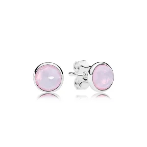 (Bild für) PANDORA Oktober-Tröpfchen, opaleszierende rosa Kristall-Ohrstecker - 290738nop