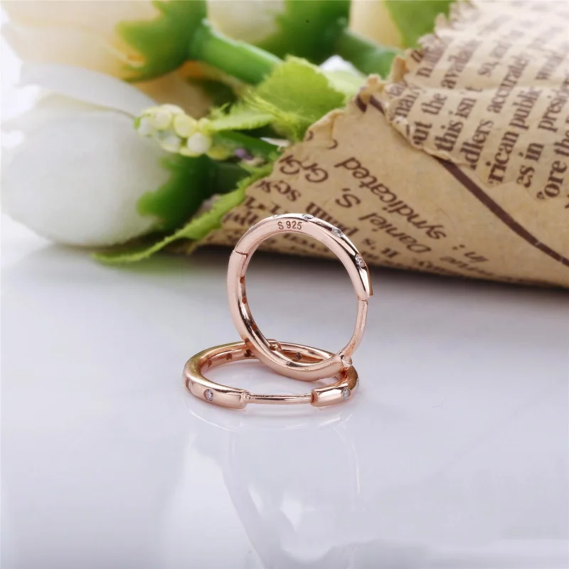 (Bild für) PANDORA Rose™ Creolen mit klaren CZ-Tröpfchen - 286244CZ - Ansicht 2