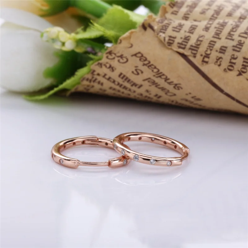 (Bild für) PANDORA Rose™ Creolen mit klaren CZ-Tröpfchen - 286244CZ - Ansicht 3