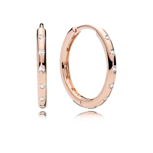 (Bild für) PANDORA Rose™ Creolen mit klaren CZ-Tröpfchen - 286244CZ