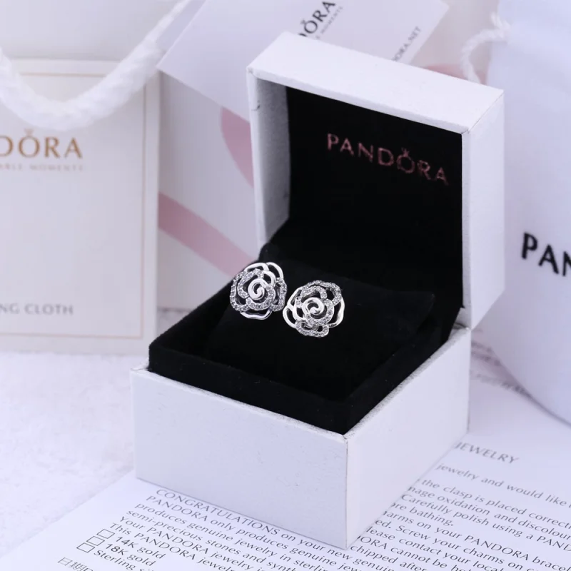 (Bild für) PANDORA Schimmernde Rosen Ohrstecker - 290575CZ - Ansicht 2
