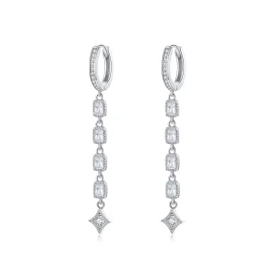 (Bild für) Pandora Style Silber Ziron Love Hängeohrringe - SCE583