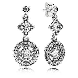 (Bild für) PANDORA Vintage Allure Diamantförmige Tropfenohrringe - 290722CZ