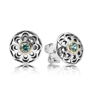 (Bild für) PANDORA Vintage Allure, synthetische grüne Spinell-Ohrstecker - 290542SSG