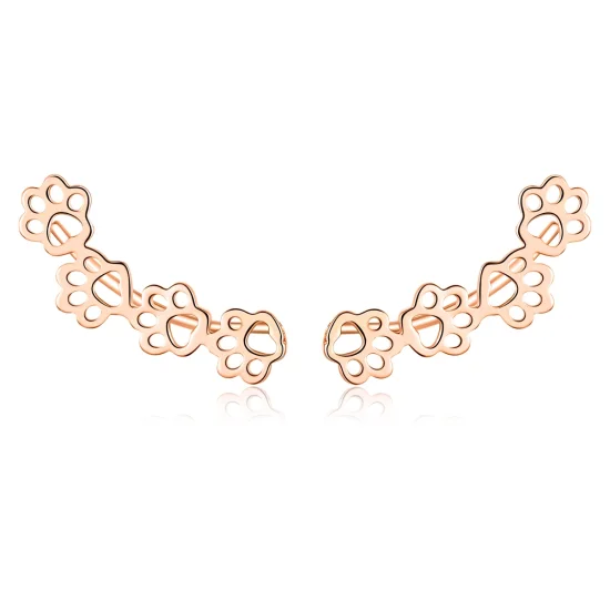 (Bild für) Roségoldene Paw Trail-Ohrstecker im Pandora-Stil - SCE430-C