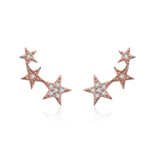 (Bild für) Roségoldene „Secrets of Stars“-Ohrstecker im Pandora-Stil - SCE291