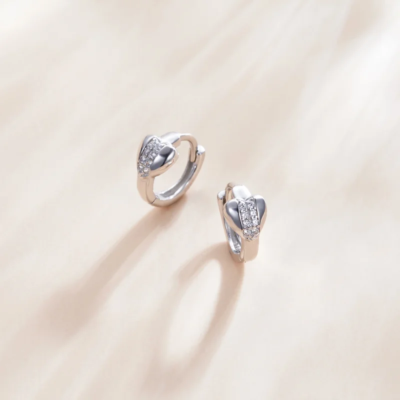 (Bild für) Silberne „Bright Love“-Creolen im Pandora-Stil - SCE1109 - Ansicht 2