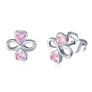 (Bild für) Silberne „Endless Love“-Ohrstecker im Pandora-Stil - SCE455