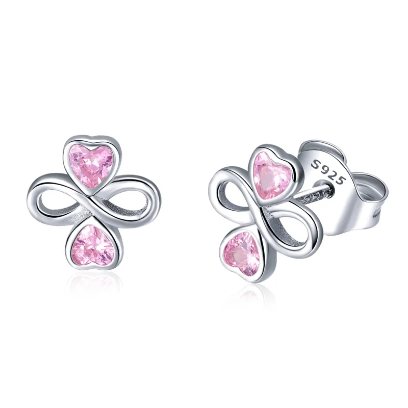 (Bild für) Silberne „Endless Love“-Ohrstecker im Pandora-Stil - SCE455