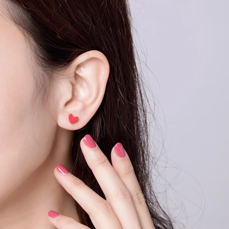 (Bild für) Silberne Love-Ohrstecker im Pandora-Stil - SCE595 - Ansicht 4
