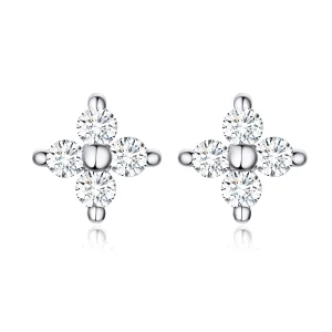 (Bild für) Silberne Ohrstecker „Blume des Lichts“ im Pandora-Stil - SCE648