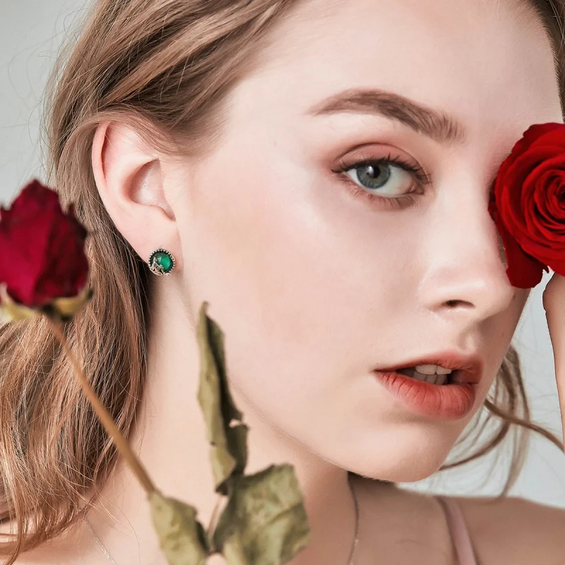 (Bild für) Silberne Ohrstecker „Love of Mermaid“ im Pandora-Stil - SCE383 - Ansicht 8
