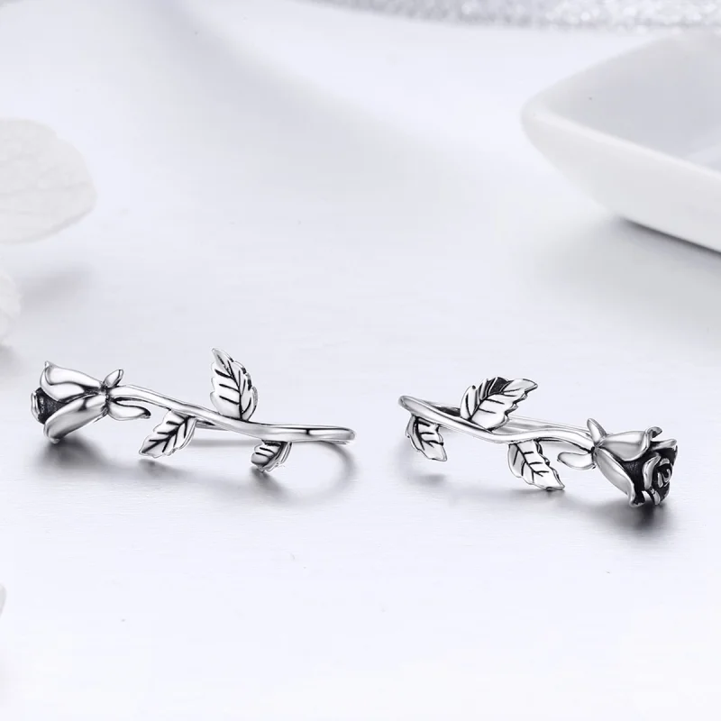 (Bild für) Silberne Rose Love-Ohrstecker im Pandora-Stil - SCE380 - Ansicht 5