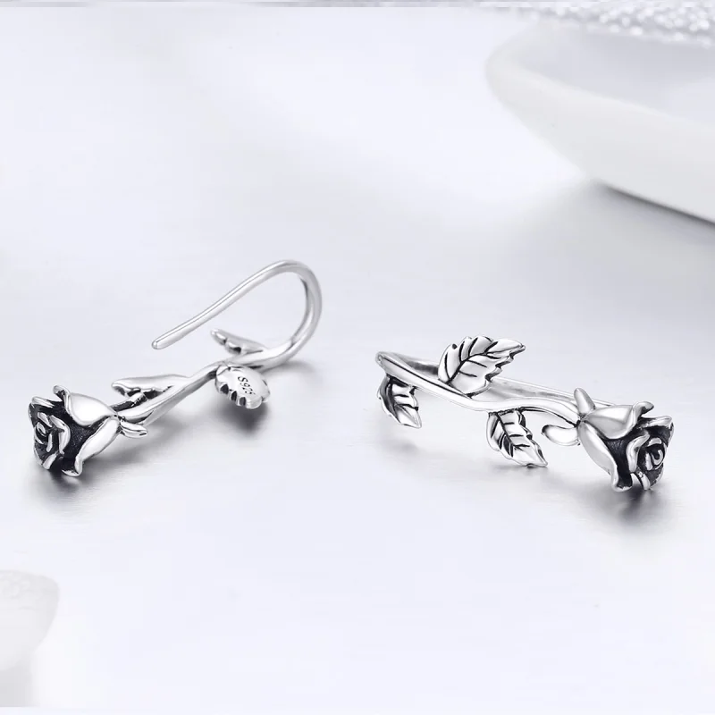 (Bild für) Silberne Rose Love-Ohrstecker im Pandora-Stil - SCE380 - Ansicht 6