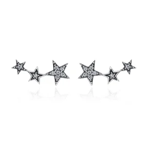 (Bild für) Silberne „Secrets of Stars“-Ohrstecker im Pandora-Stil - SCE175
