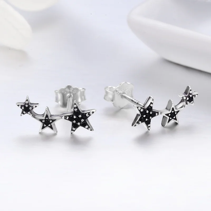 (Bild für) Silberne „Secrets of Stars“-Ohrstecker im Pandora-Stil - SCE292 - Ansicht 5