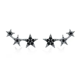(Bild für) Silberne „Secrets of Stars“-Ohrstecker im Pandora-Stil - SCE292