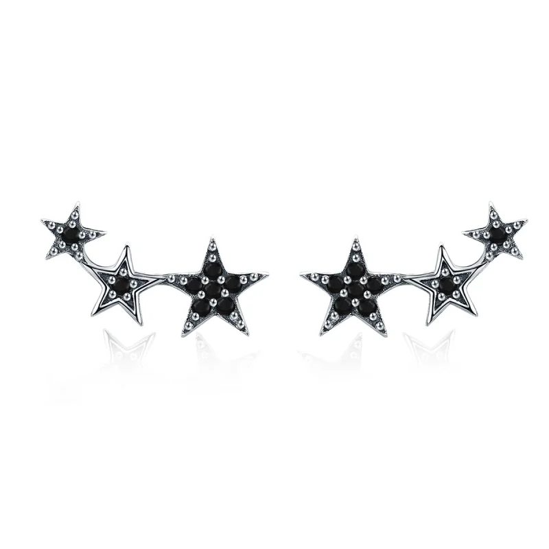 (Bild für) Silberne „Secrets of Stars“-Ohrstecker im Pandora-Stil - SCE292