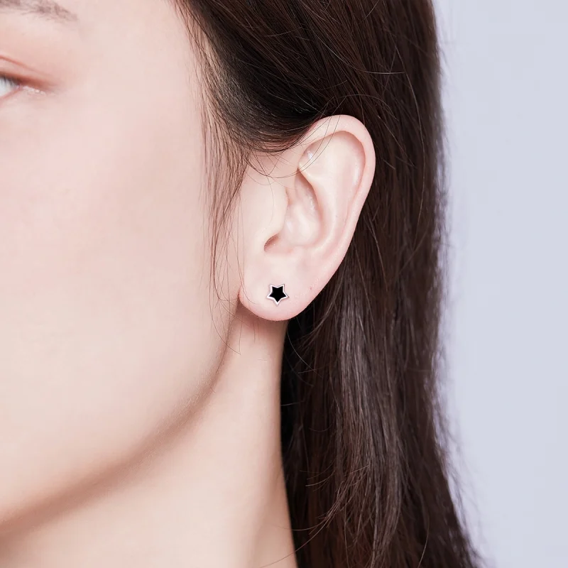 (Bild für) Silberne Stern-Ohrstecker im Pandora-Stil - BSE275 - Ansicht 6