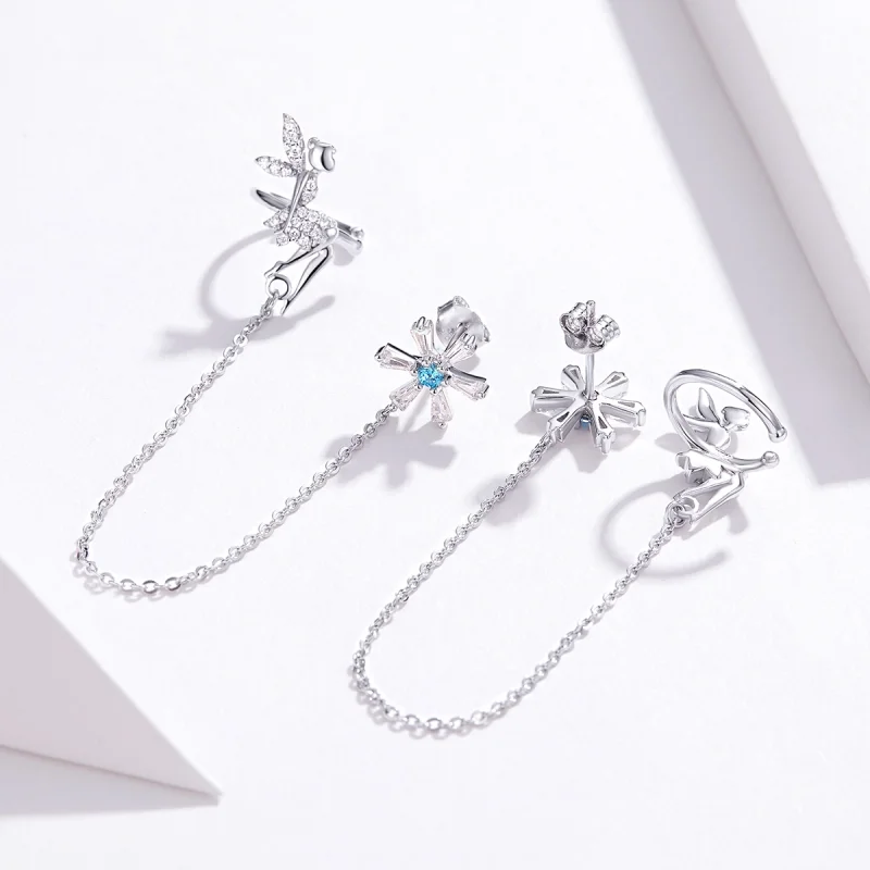 (Bild für) Hängeohrringe „Flower Spirit“ im Pandora-Stil - BSE201 - Ansicht 4