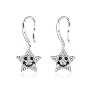 (Bild für) Hängeohrringe „Smile Star“ im Pandora-Stil - SCE946