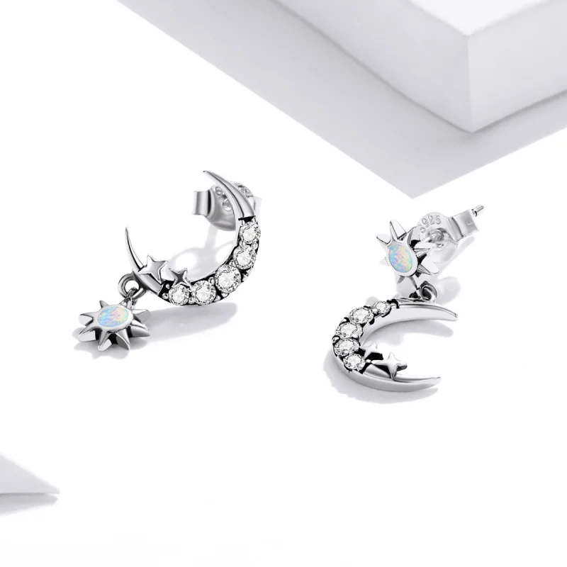 (Bild für) Pandora Style Wear Stars und Wear Moon Hängeohrringe - SCE1239 - Ansicht 2