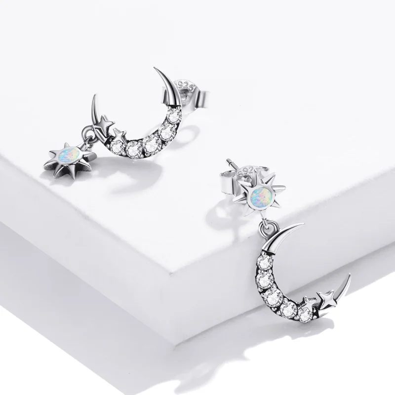 (Bild für) Pandora Style Wear Stars und Wear Moon Hängeohrringe - SCE1239 - Ansicht 3