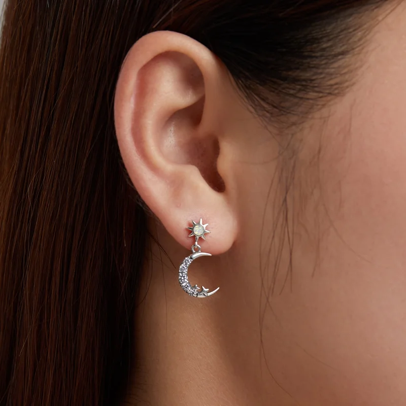 (Bild für) Pandora Style Wear Stars und Wear Moon Hängeohrringe - SCE1239 - Ansicht 7
