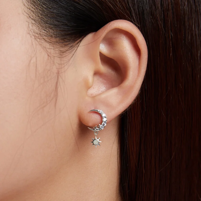 (Bild für) Pandora Style Wear Stars und Wear Moon Hängeohrringe - SCE1239 - Ansicht 8