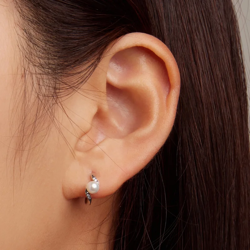 (Bild für) Creolen mit Muschelperlen im Pandora-Stil - BSE710 - Ansicht 6