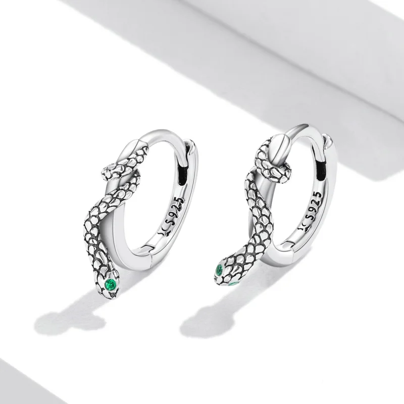 (Bild für) Creolen „Spirit Snake“ im Pandora-Stil - SCE1357 - Ansicht 2