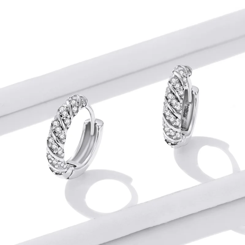 (Bild für) Elegante Damen-Creolen im Pandora-Stil - BSE512 - Ansicht 2