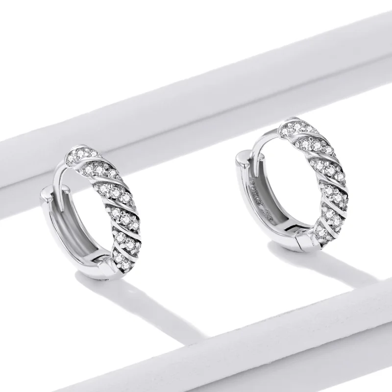 (Bild für) Elegante Damen-Creolen im Pandora-Stil - BSE512 - Ansicht 3