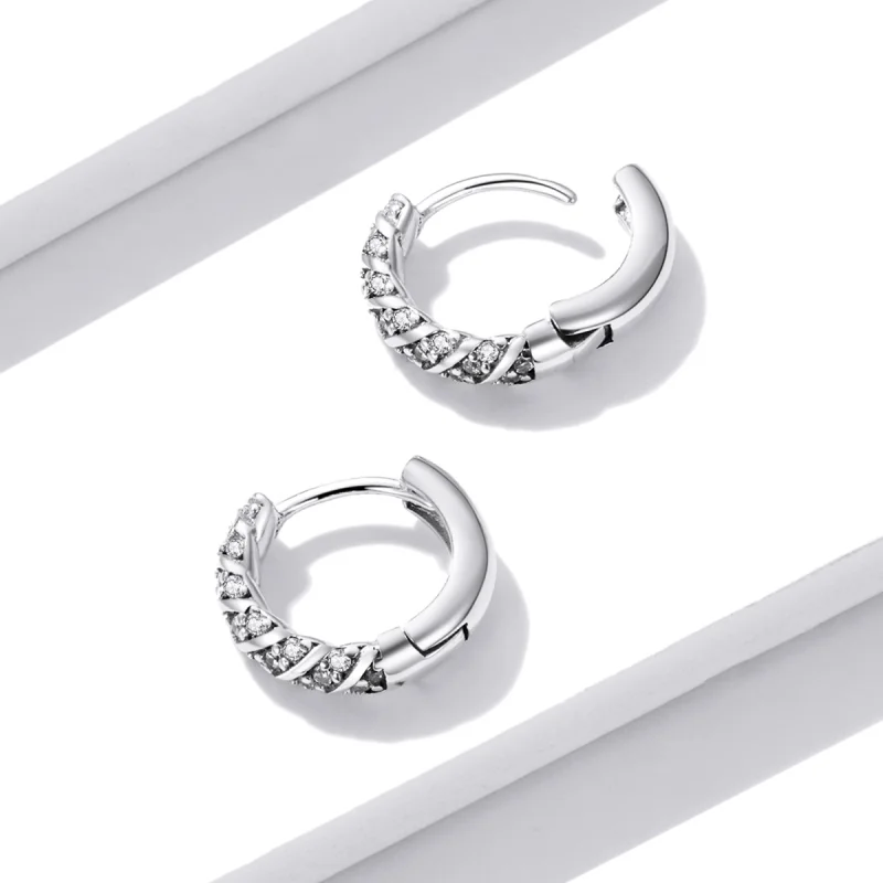 (Bild für) Elegante Damen-Creolen im Pandora-Stil - BSE512 - Ansicht 4