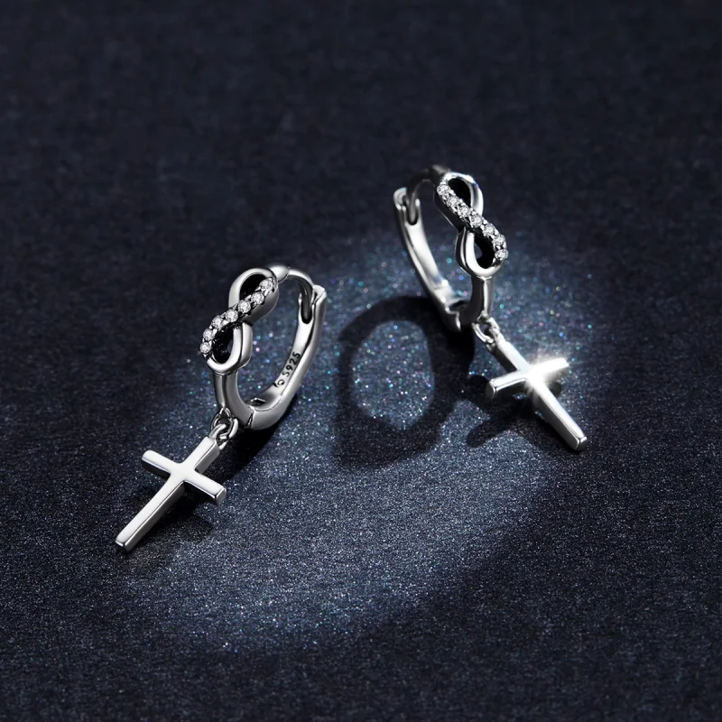 (Bild für) Kreative Kreuz-Creolen im Pandora-Stil - BSE474 - Ansicht 5