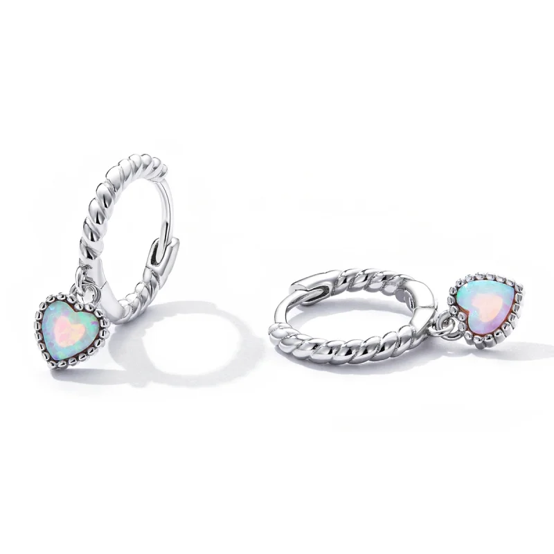 (Bild für) Opal Love Creolen im Pandora-Stil - SCE1385 - Ansicht 2