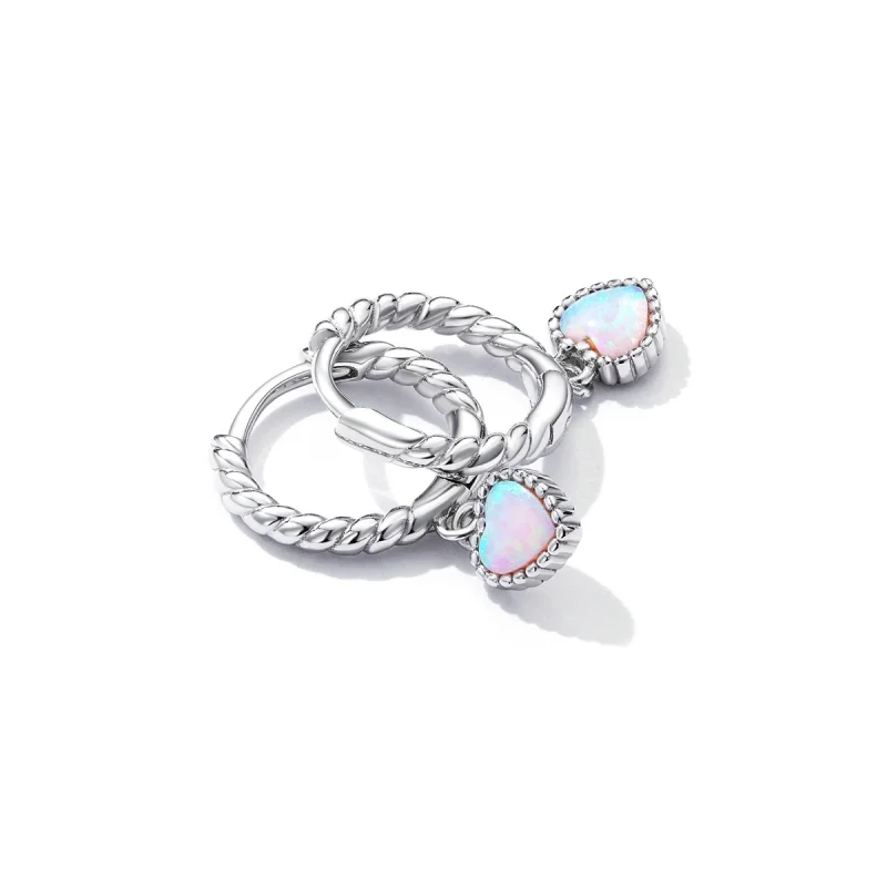 (Bild für) Opal Love Creolen im Pandora-Stil - SCE1385 - Ansicht 3