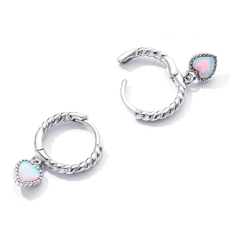 (Bild für) Opal Love Creolen im Pandora-Stil - SCE1385 - Ansicht 4