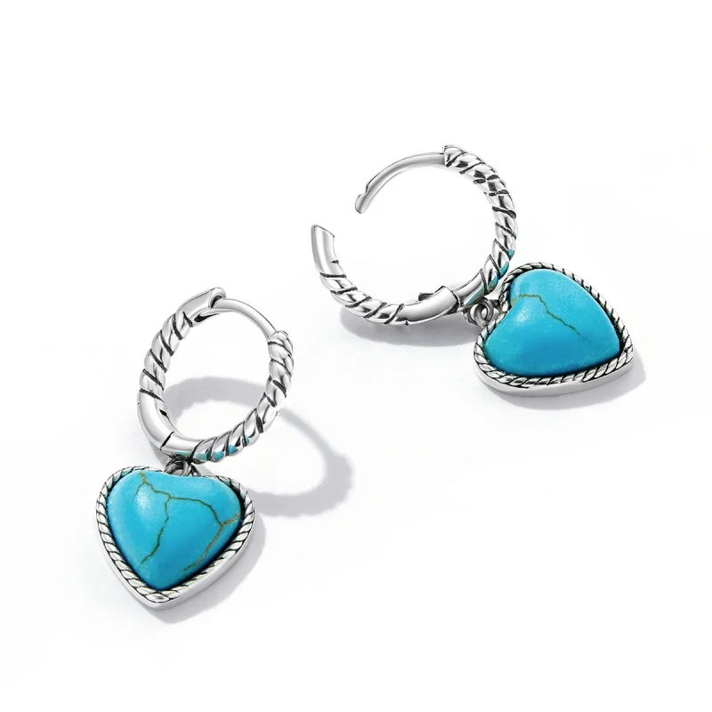 (Bild für) Pandora Style Love Türkis Creolen - BSE589 - Ansicht 4