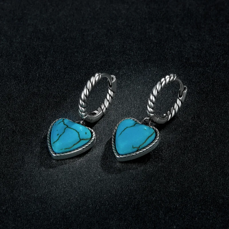 (Bild für) Pandora Style Love Türkis Creolen - BSE589 - Ansicht 5