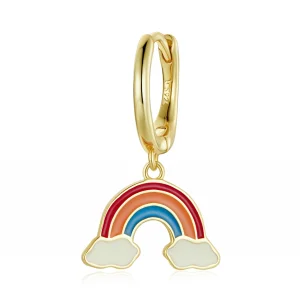 (Bild für) Pop-Regenbogen-Creolen im Pandora-Stil - SCE1238