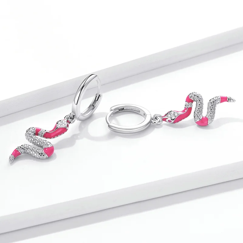 (Bild für) Zarte Creolen „Spirit Serpent“ im Pandora-Stil - BSE577 - Ansicht 4