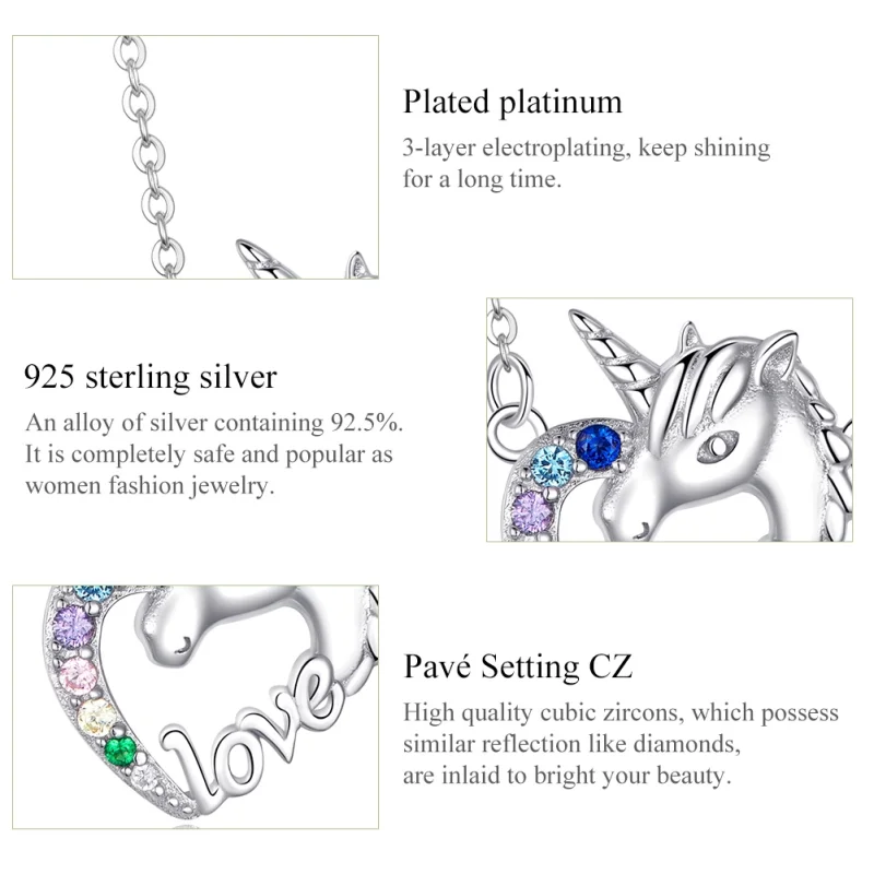 (Bild für) Einhorn Charm Pandora - SCN348 - Ansicht 4