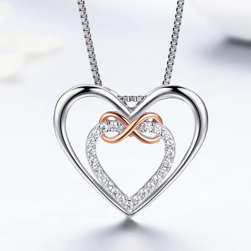(Bild für) Exquisite Herz-Halskette aus Silber im Pandora-Stil - SCN121 - Ansicht 4